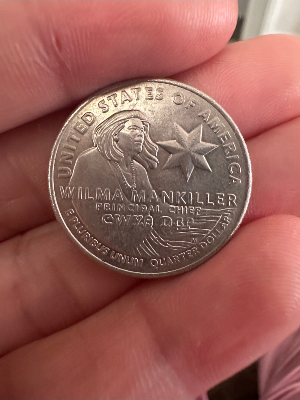 Wilma Mankiller Commemorative US Quarter - Silver Tone
